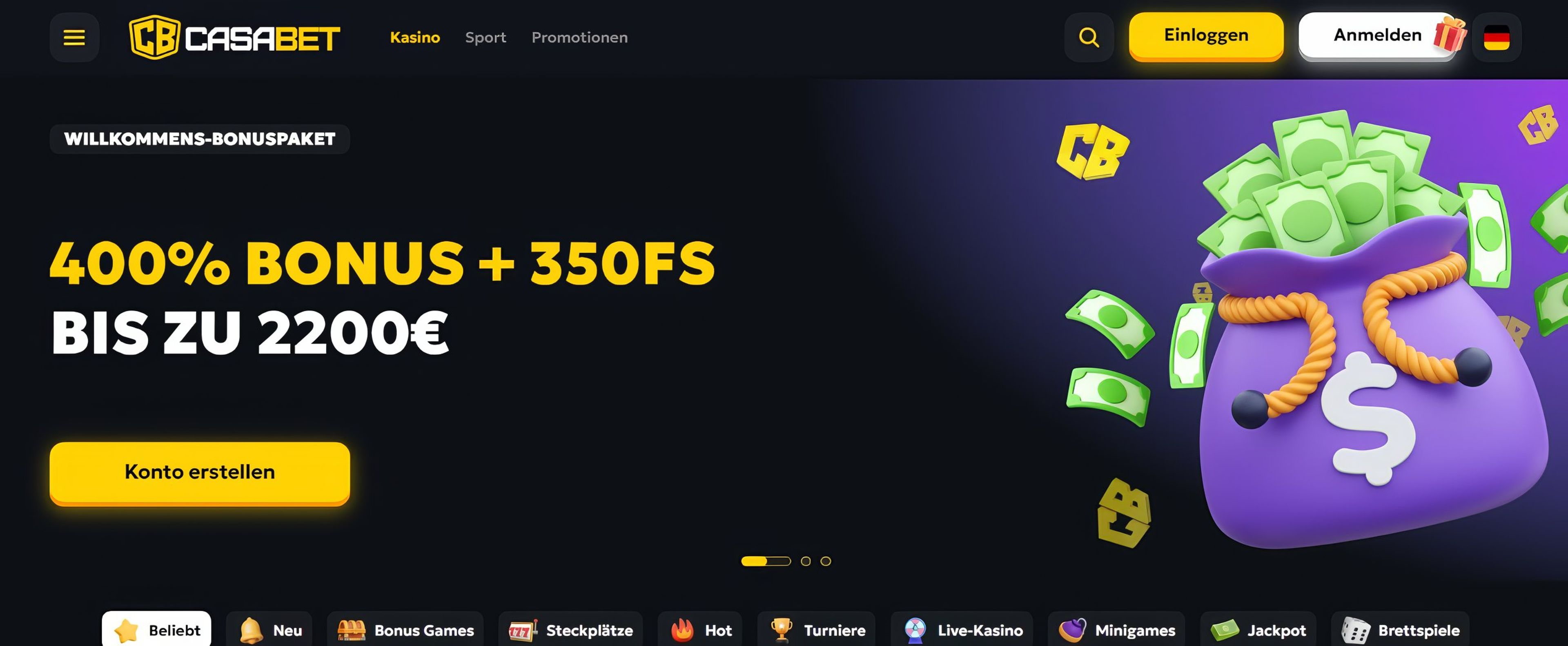 Casabet desktop screenshot 1